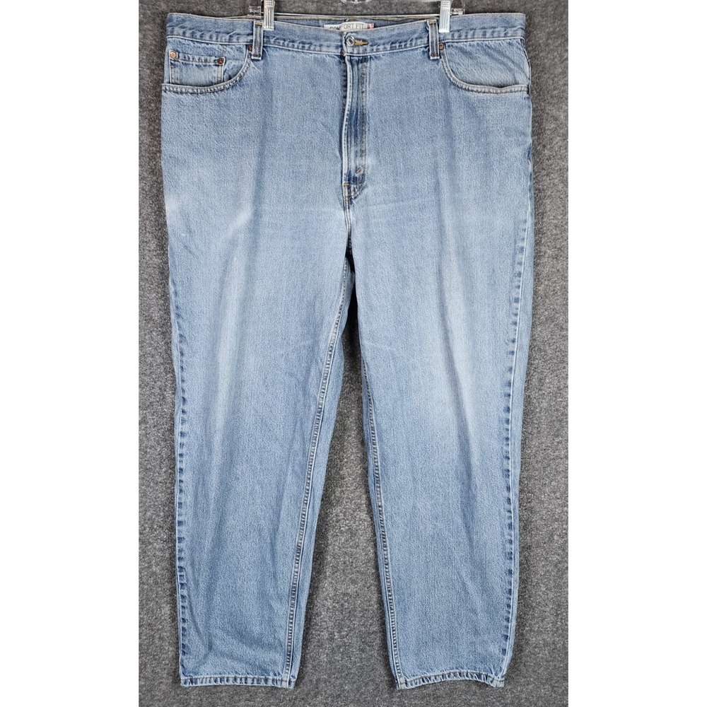 Levi's Jeans Mens 46x34 560 Comfort Fit Light Blue Tapered Leg EUC